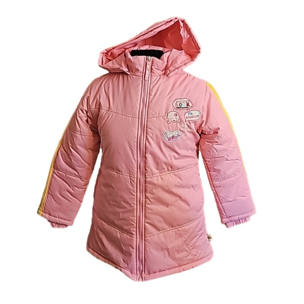 NWOT very warm girl's puffer jacket long removable hood ski snow winter long - Picture 3 of 15
